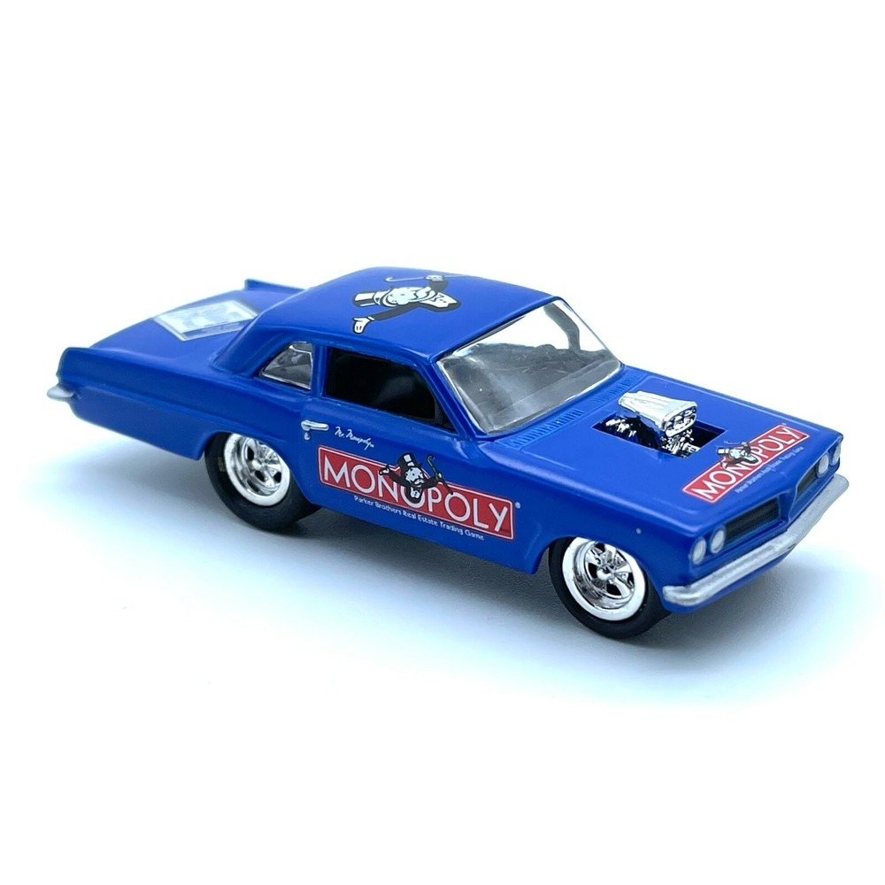 Johnny Lightning Monopoly Park Place Pontiac Tempest Car Blue Diecast 1/64 Loose